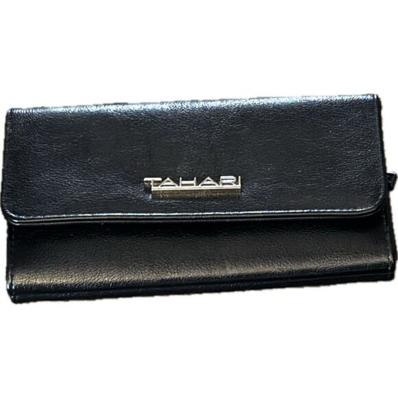 Tamari faux leather long trifold wallet with RFID protection - Picture 1 of 7